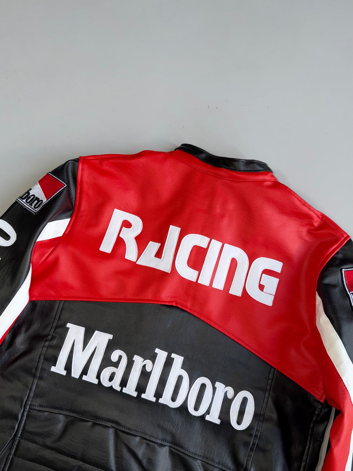 !                          Ultra Premium Marlboro Brand New Leather Racing Jacket (S/M)