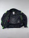 Kawasaki Racing Motorcycle Jacket  Black & Neon Green Padded Biker Jacket (XL)
