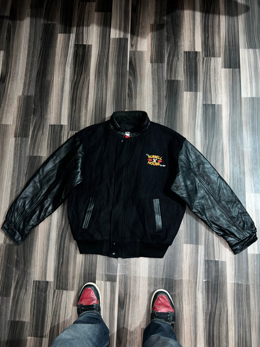 ZUltra Premium Original Leather Sleeve Varsity Jacket (L/XL)
