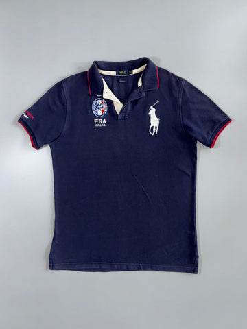 Polo Ralph Lauren France Big Pony Polo embroidered logo T-Shirt – Navy (L)