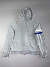 U.S. Polo Assn. Women's Grey Zip Hoodie – Pink Hood Lining – (S)