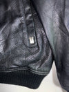 Unkut Premium Gear Black Leather Bomber Jacket (XL)