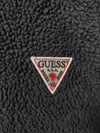 Guess Black Sherpa Hooded Zip Jacket  (XL)