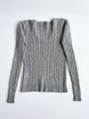 Polo Ralph Lauren Women's Grey Cable Knit V-Neck Sweater women’s(S)