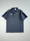 Vintage Adidas Grey Climalite Rugby Polo Shirt (L)