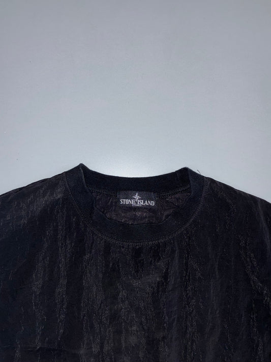 Stone Island Nylon Metal Arm Zip Pocket Crewneck Sweatshirt Black (L)