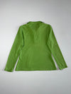 Lacoste Classic Croc Logo Long Sleeve Piqué Polo Shirt  Lime Green (XS)