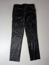 Vintage Black Leather 5-Pocket Pants (W:36) (L:47)