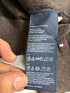 Tommy Hilfiger Brown Cotton Wool V-Neck Sweater – Sports 89 Patch (S)