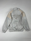 Millet Half-Zip Sherpa Fleece with Nylon Shoulder Panels – Heather Grey/Beige (S)