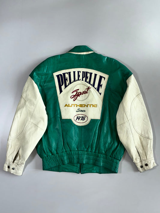 Pelle Pelle Sport Vintage Leather Varsity Jacket (L)