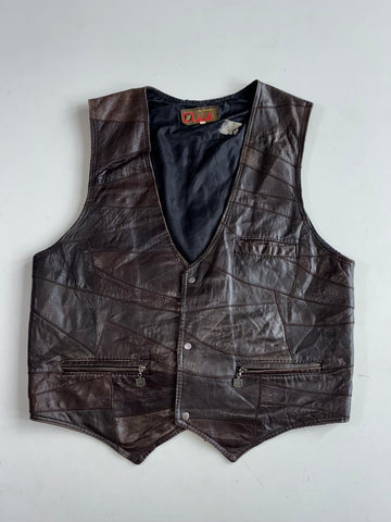 Lordman World Vintage Brown Leather Vest (M)