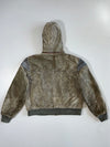Wilsons Premium Original Sued Leather Jacket Detectable Hood Furr Inside (M)