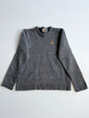 Carhartt WIP Grey Wool Knit Sweater – Gold Chase Logo women’s (S/M)