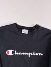 Champion Script Logo Crewneck Sweatshirt – Black (M)