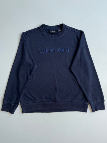 Calvin Klein Performance Embroidered Logo Sweatshirt – Navy (M)