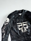 ICON Skull & Crossbones Black Leather Moto Jacket (XL)