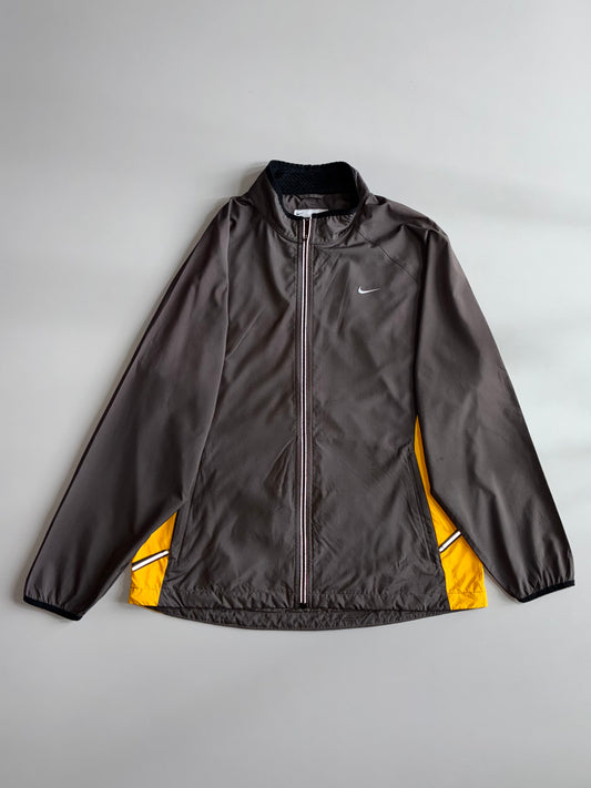 Nike Vintage Windbreaker Jacket – Grey & Yellow Colorblock (L)