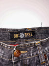 Oni Arai Black Acid Wash Paint Splatter Denim Jeans (W:33) (L:43.5)