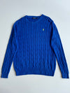 Polo Ralph Lauren Royal Blue Cable Knit Crewneck Sweater (M/L)