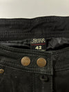 Spirit Motors Black Leather Bootcut Pants (W:34) (L:39)
