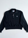 Adidas Originals Trefoil Fleece Quarter-Zip – Black woman’s (S)