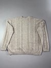 Vintage Lacoste Sport Cable Knit Sweater – Oatmeal Beige Fisherman (2XL/3XL)