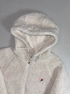FILA Cream Sherpa Fleece Hooded Full-Zip Jacket  (S)