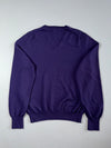 Burberry London | Purple Wool V-Neck Knit Sweater | (S)