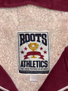 Roots Athletics Burgundy Sherpa-Lined Zip-Up Hoodie (M)