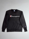 Champion Big Script Logo Crewneck Sweatshirt – Faded Black (S/M)
