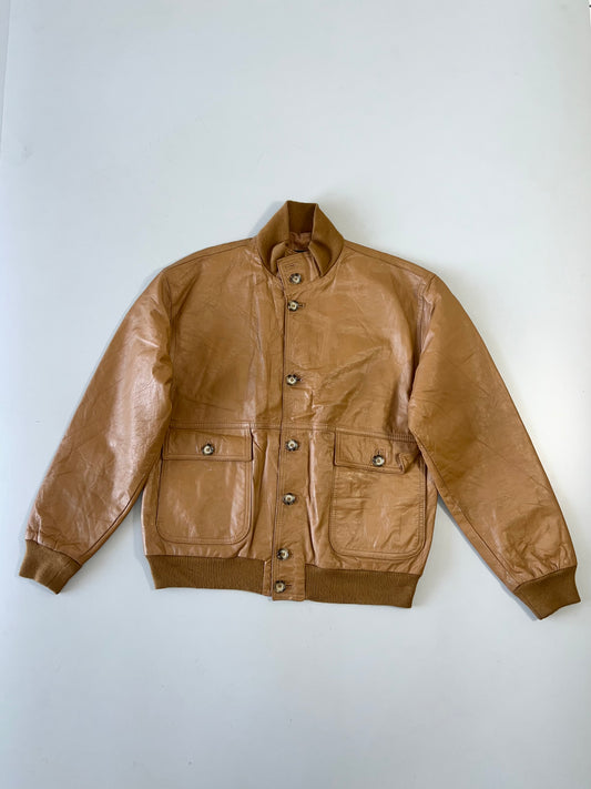 ZPera pelle Made in Italy Original Leather Jacket (DESIGNER) (L)