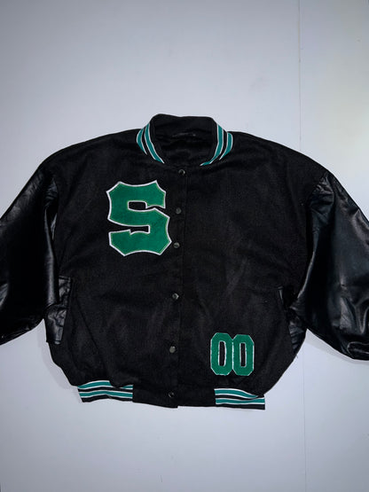 ZSuper Premium Varsity Jacket Leather sleeve  OVERSIZED (S)