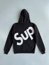 Vintage Supreme Big Logo Black Pullover Hoodie Made in USA (S)