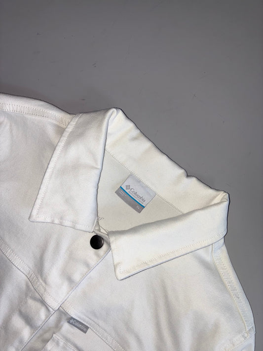 Columbia Sportswear White Denim Trucker Women's Jacket (M)