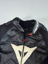 Dainese Black Leather Armoured Moto Racing Jacket Padded W/Back Hump (M)