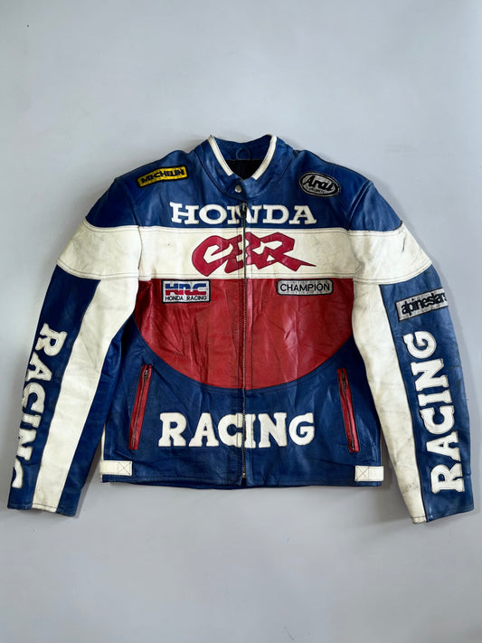 Honda CBR HRC Leather Racing Jacket  Alpinestars Michelin Patches (M)