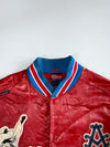 Akademiks World Judo Competition Premium Multi Patches Bomber Leather Jacket (2XL)