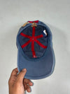 Ferrari Official Product Prancing Horse Embroidered Blue Cotton Cap (Adjustable)