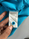 Adidas SE Long Sleeve Polo Shirt — Cyan Blue (M)