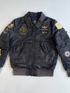 ZAlpha Industries Air Crew MA-1 Bomber Jacket | Heavy Patchwork Aviation Style (Very Rare)  (L)
