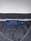 Polo Ralph Lauren Charcoal Grey V-Neck Sweater (S)