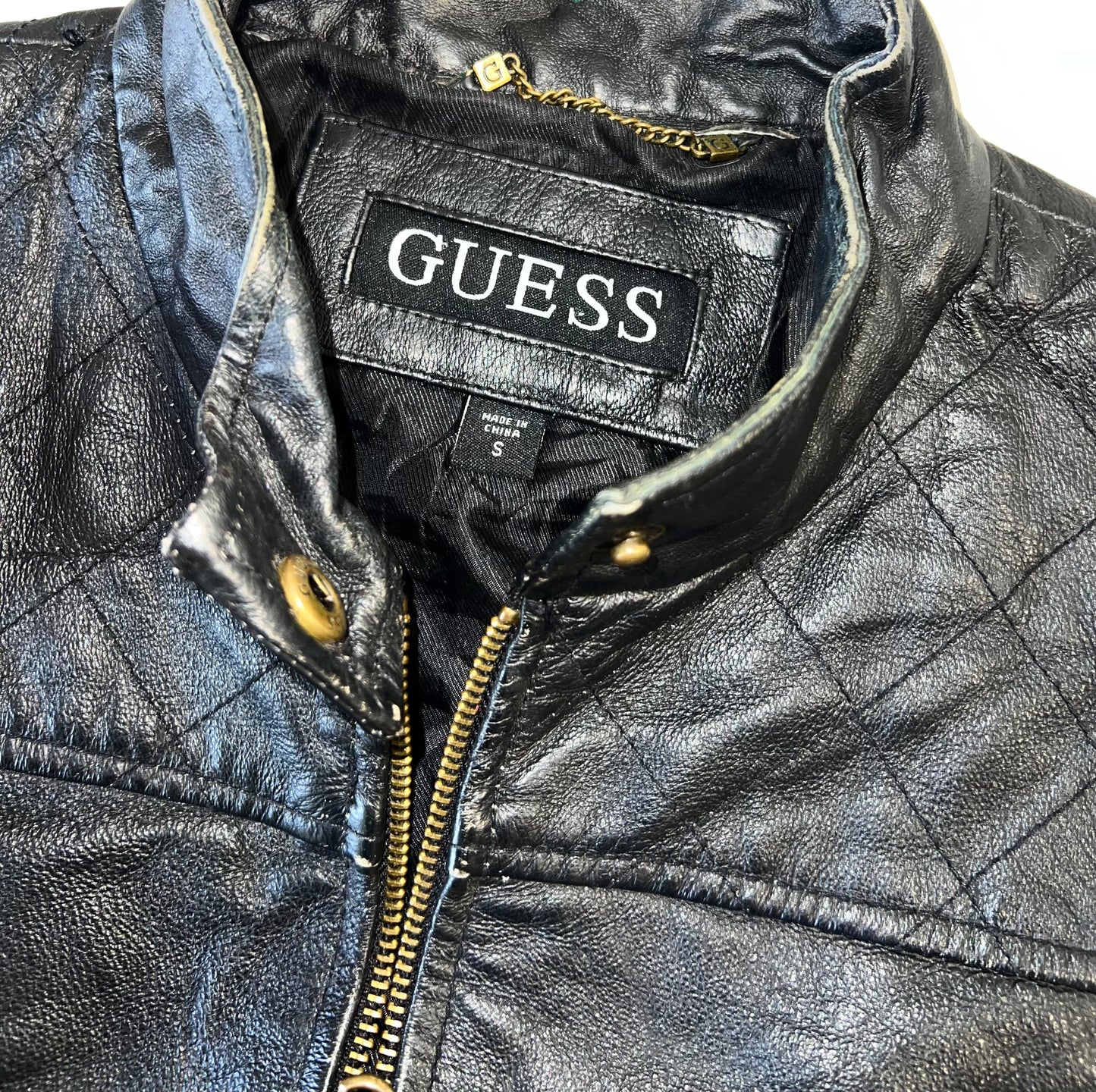 ZSuper Premium GUESS Original Leather Jacket (XS)