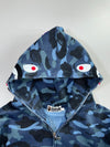 A Bathing Ape | Blue Camo Shark Full-Zip Hoodie(L)