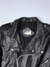 Awan Australia Biker Jacket Vintage Black Leather Biker Jacket (XL)