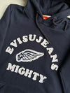 Evisu Jeans "Mighty" Wing Appliqué Hoodie – Navy | (S)