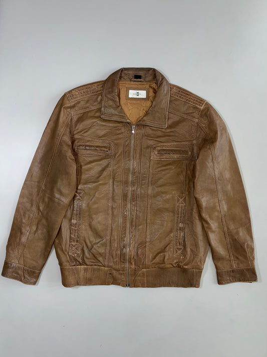 Manpol Vintage Premium Original Pure Leather Jacket (XL)