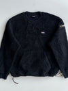 National Geographic Black Sherpa Fleece Crewneck Pullover (S/M)