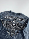 Prepotente Acid Wash Owl Embroidered Long Sleeve Tee (L)