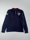 Tommy Hilfiger Rugby Polo Long Sleeve Shirt – Navy/Red (XL)